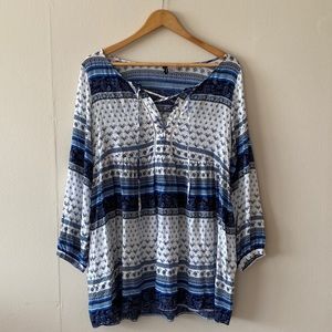 DIVIDED Blue and White Cover Up Dress
